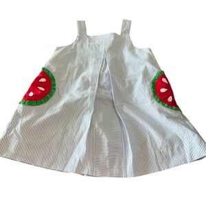 Florence Eiseman Girls Watermelon Striped Dress in size 3T